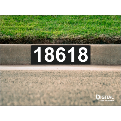 Modern Black Curb Number