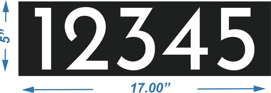 Modern Black Curb Number