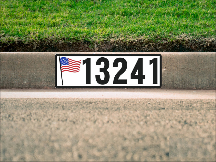 painted curb numbers