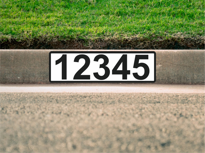 painted curb numbers