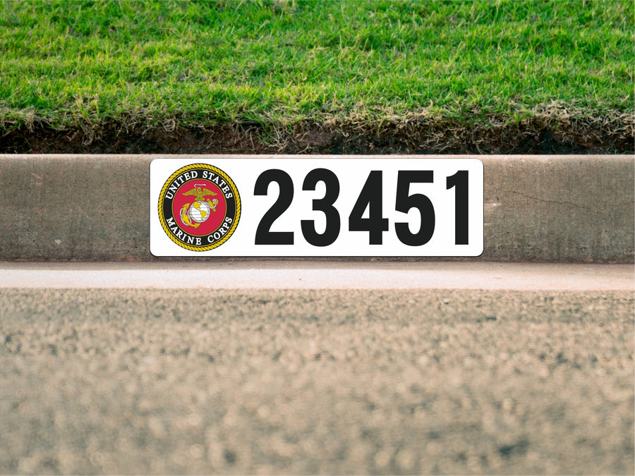 U.S. Marine Corps Curb Number