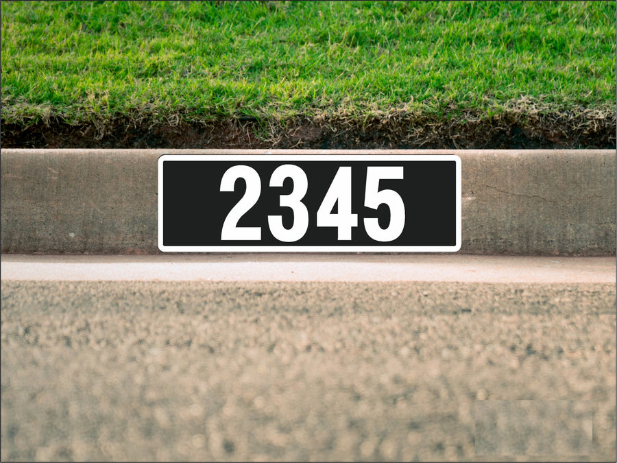 painted curb numbers