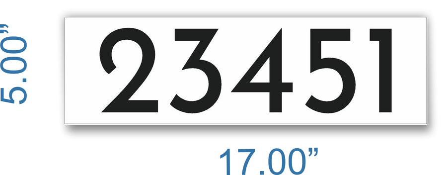 Modern White Curb Number