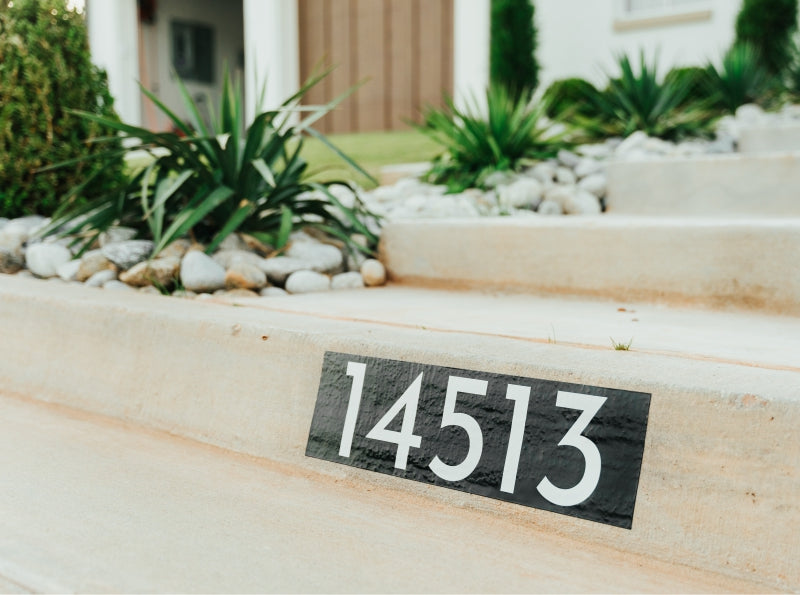 Modern Black Curb Number